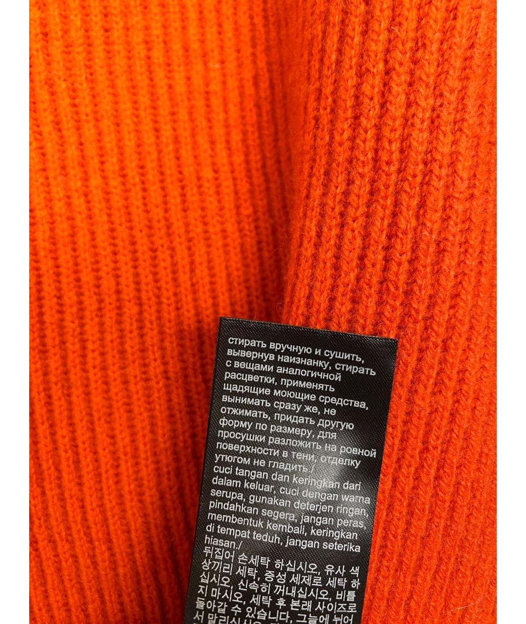 CALVIN KLEIN Оранжевый шерстяной джемпер / свитер, фото 8