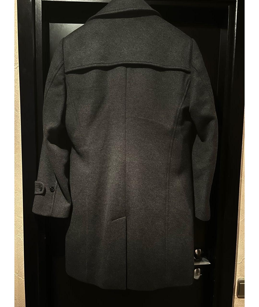 COSTUME NATIONAL Антрацитовое шерстяное пальто, фото 2