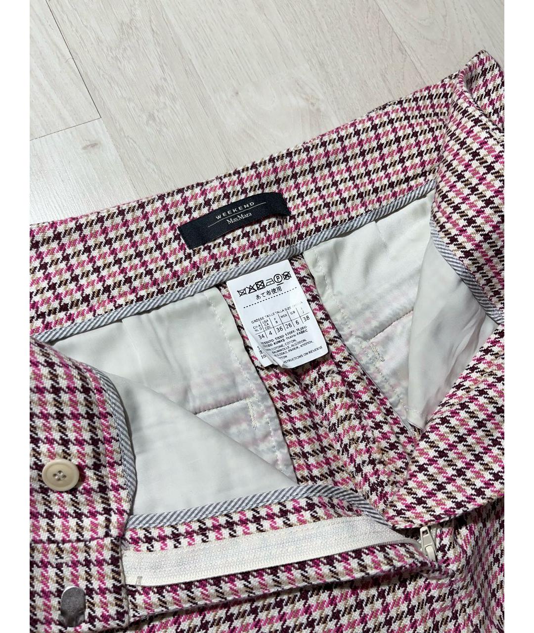 WEEKEND MAX MARA Розовые прямые брюки, фото 3