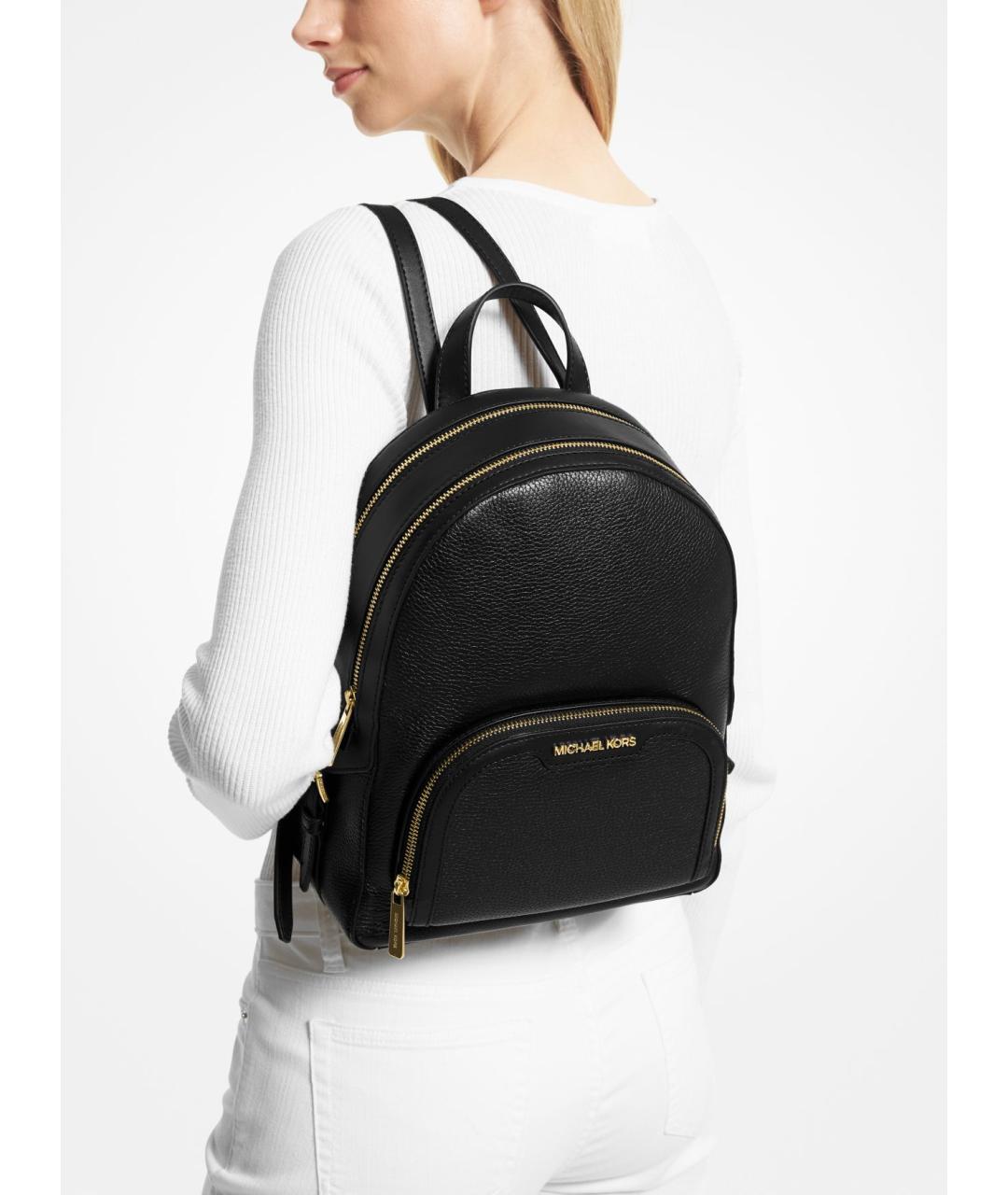 MICHAEL KORS Черный кожаный рюкзак, фото 9