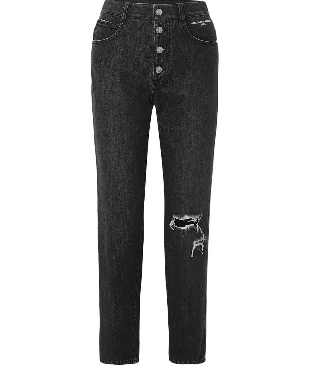 STELLA MCCARTNEY Черные хлопко-полиэстеровые джинсы слим, фото 6