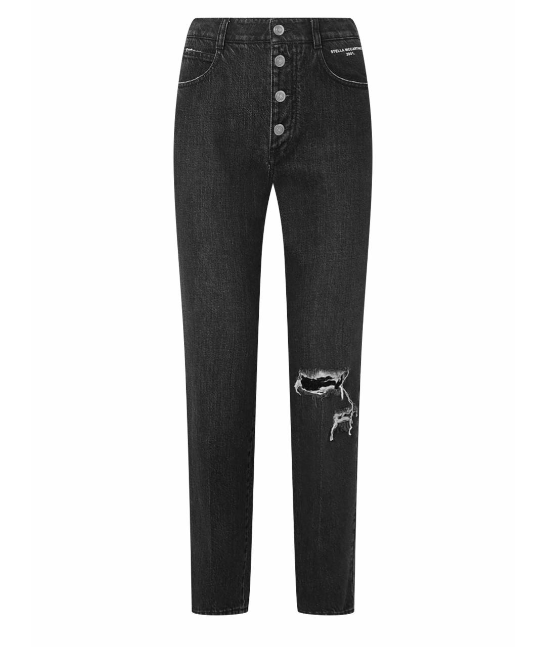 STELLA MCCARTNEY Черные хлопко-полиэстеровые джинсы слим, фото 1