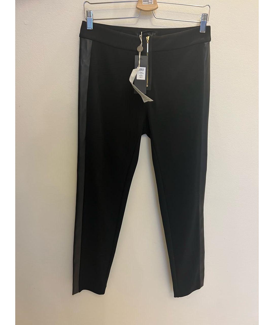 RACHEL ZOE Черные синтетические брюки узкие, фото 5