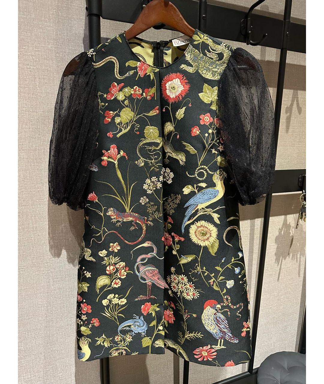 RED VALENTINO Черное полиэстеровое коктейльное платье, фото 6