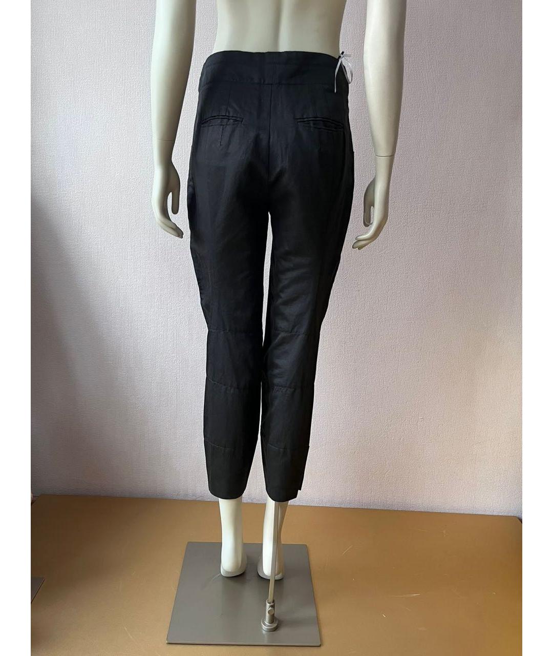 SHARON WAUCHOB Черные прямые брюки, фото 4