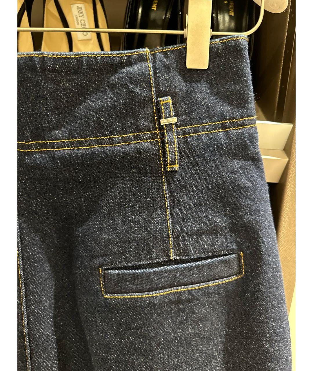 CHRISTIAN DIOR PRE-OWNED Синие хлопковые джинсы клеш, фото 3