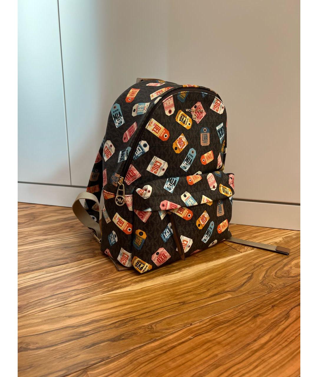 MICHAEL KORS Коричневый рюкзак из искусственной кожи, фото 2