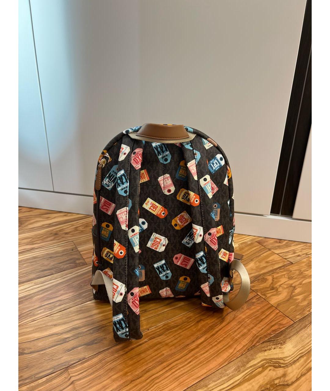 MICHAEL KORS Коричневый рюкзак из искусственной кожи, фото 3