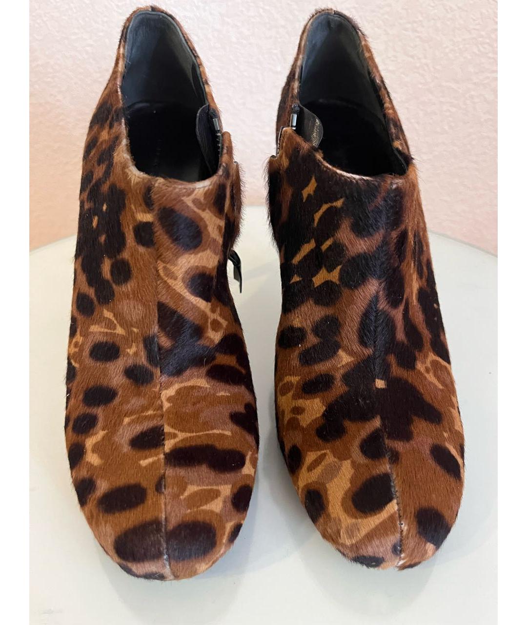 BALENCIAGA Коричневые кожаные ботильоны, фото 2