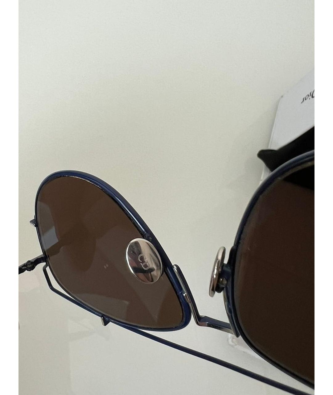 CHRISTIAN DIOR PRE-OWNED Голубые металлические солнцезащитные очки, фото 6