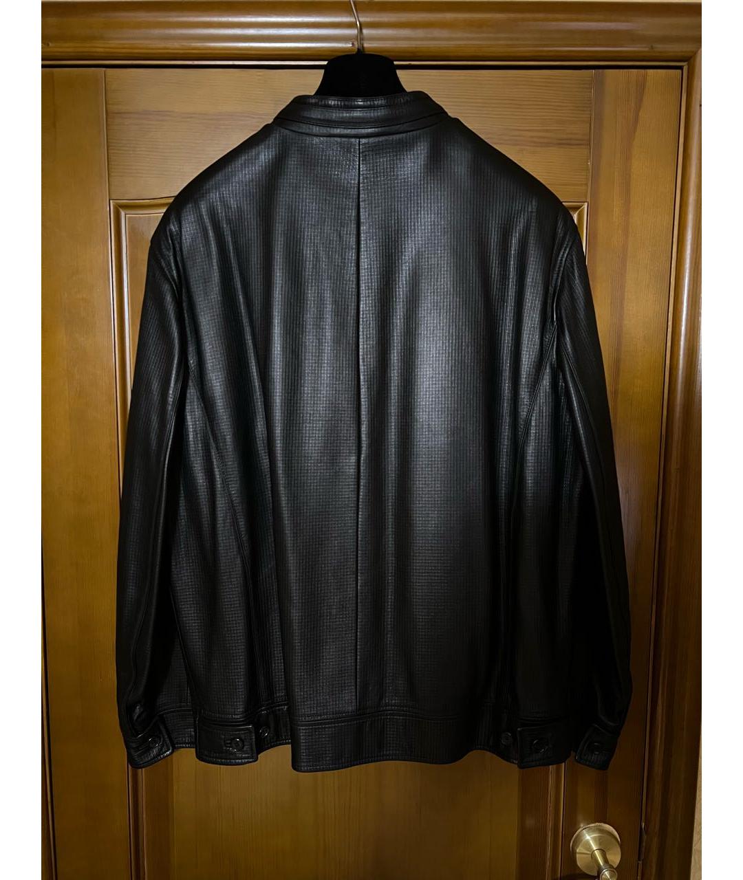 BRIONI Черная кожаная куртка, фото 2