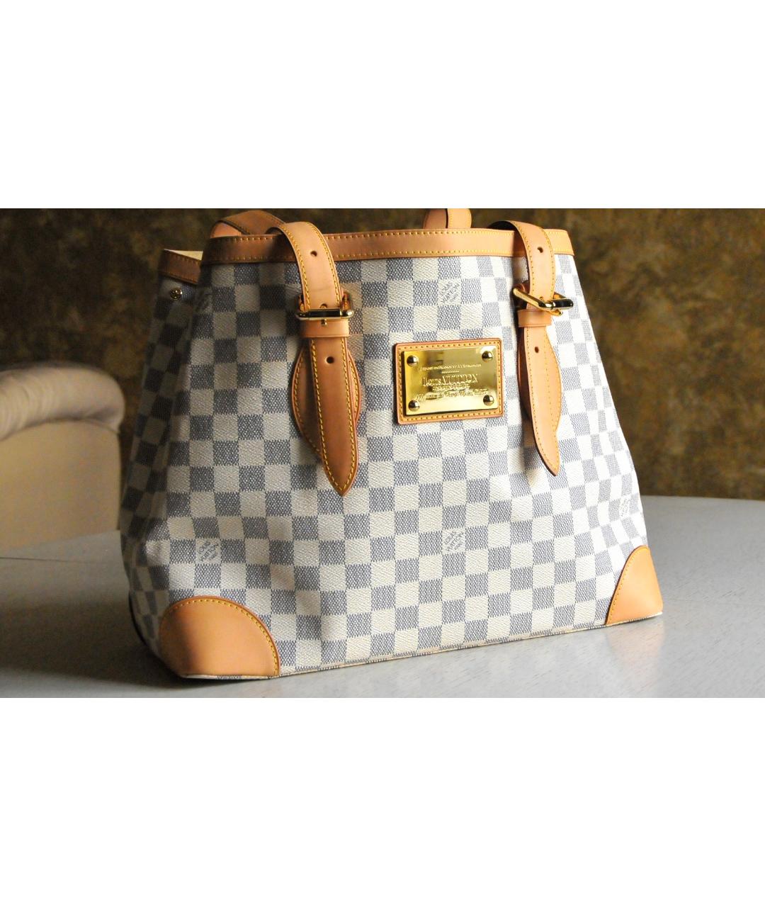 LOUIS VUITTON PRE-OWNED Белая кожаная сумка тоут, фото 2