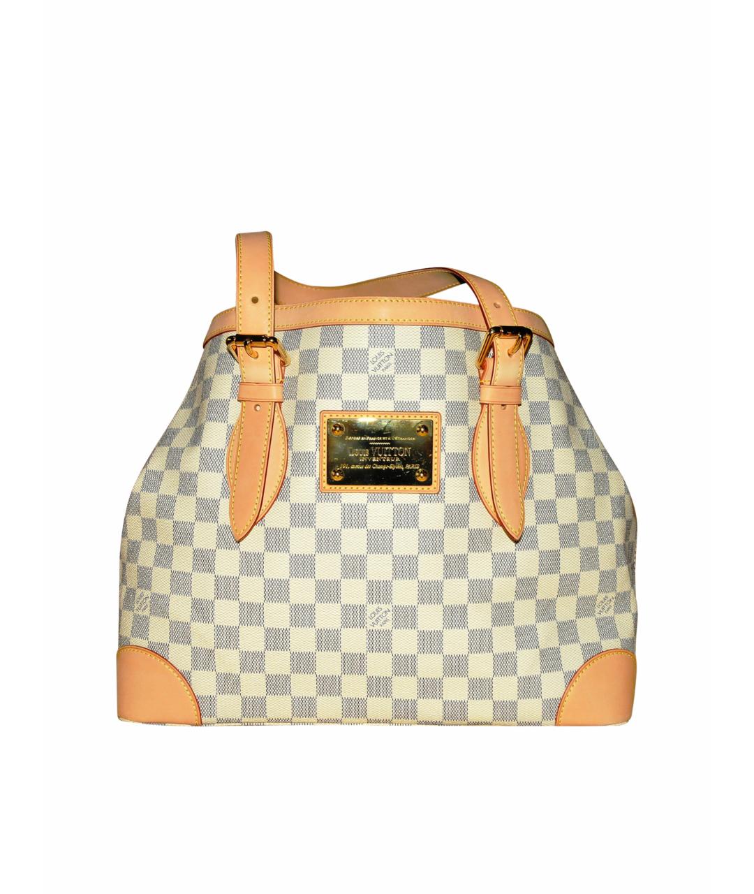 LOUIS VUITTON PRE-OWNED Белая кожаная сумка тоут, фото 1