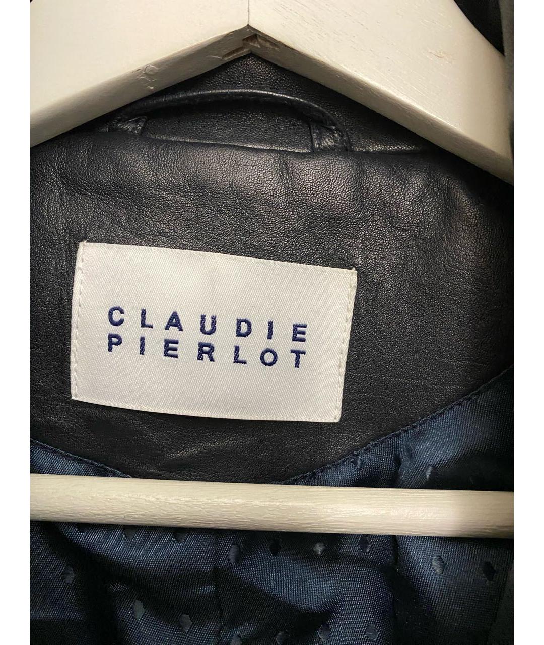Claudie Pierlot Синяя кожаная куртка, фото 4