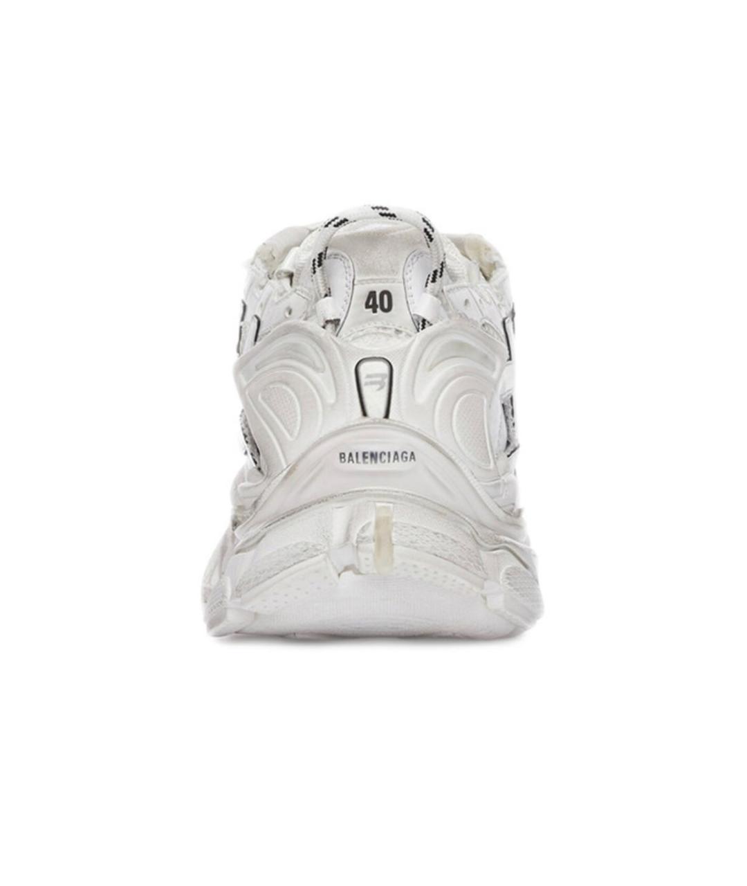 BALENCIAGA Белые кожаные кроссовки, фото 4