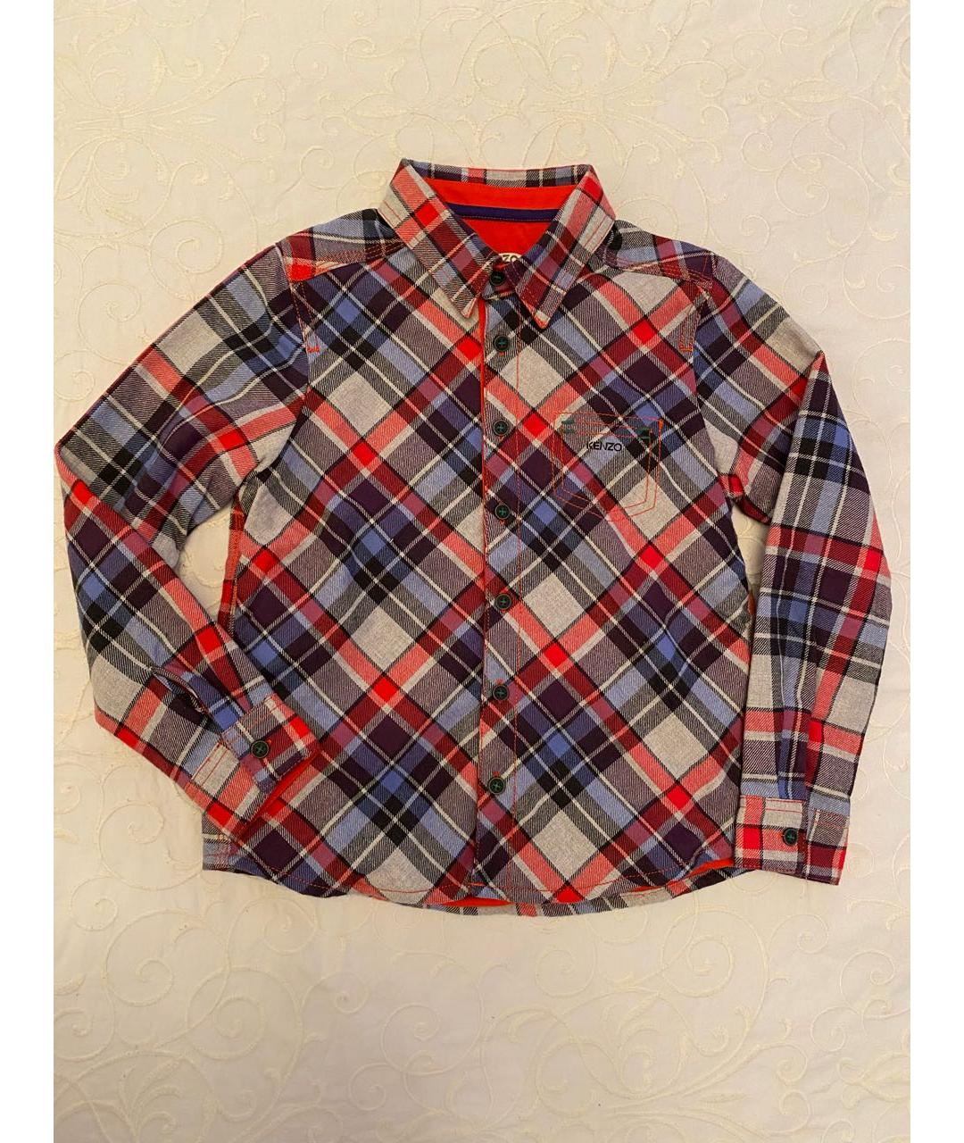 KENZO KIDS Мульти хлопковая детская рубашка, фото 9