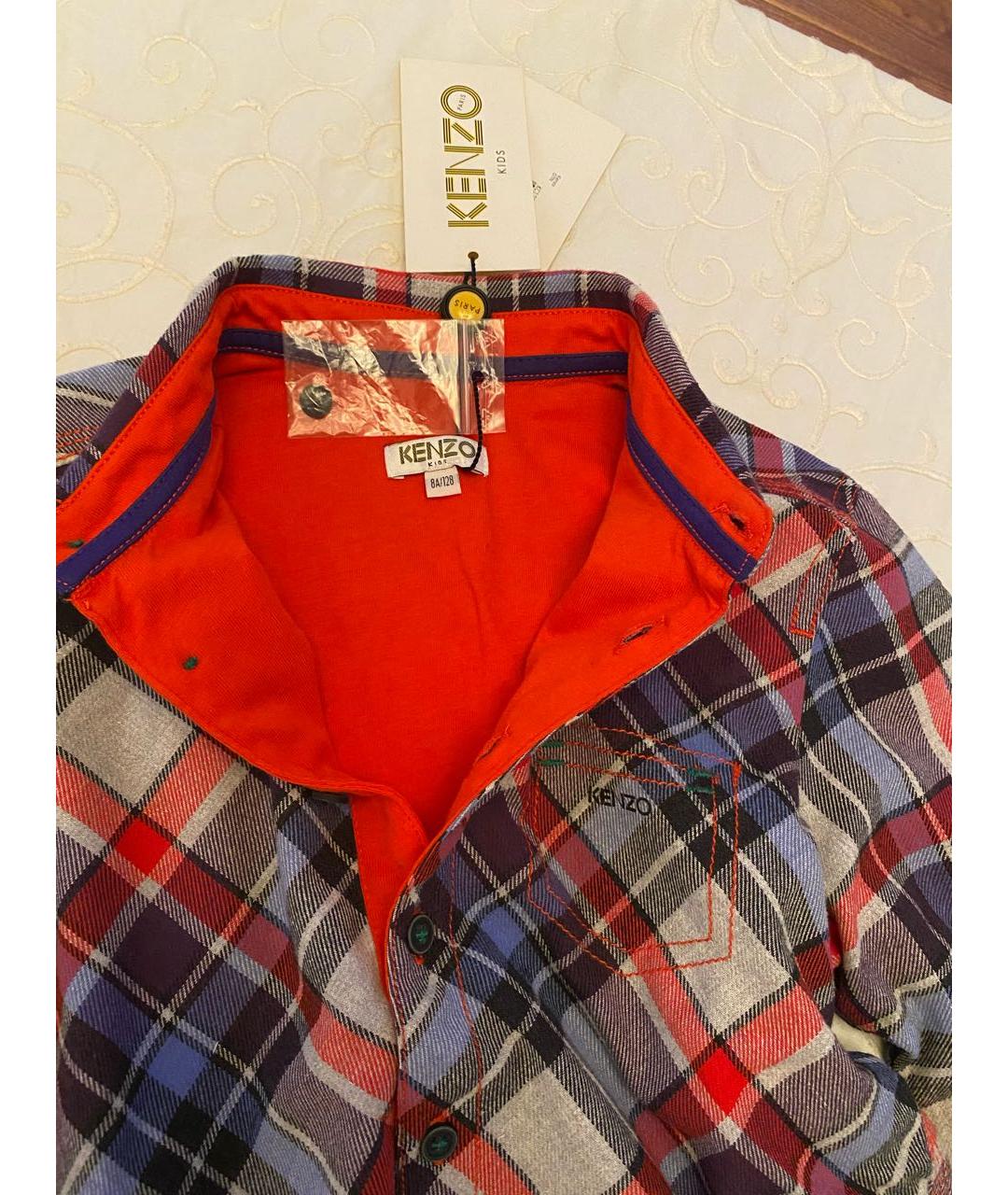 KENZO KIDS Мульти хлопковая детская рубашка, фото 8