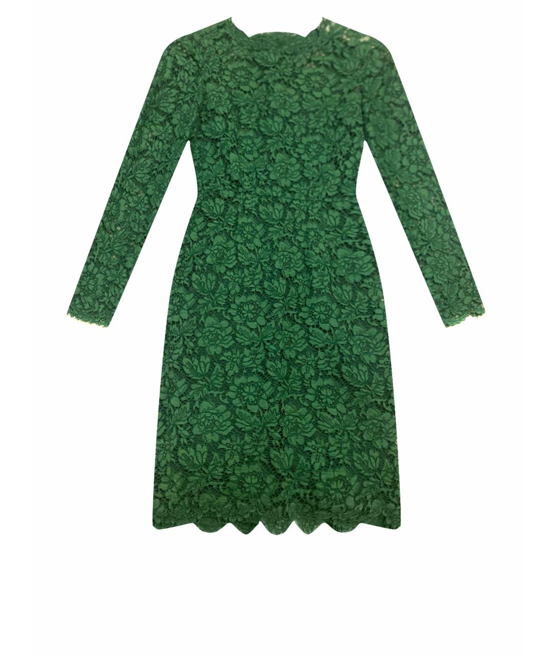 VALENTINO Зеленые кружевное вечернее платье, фото 1