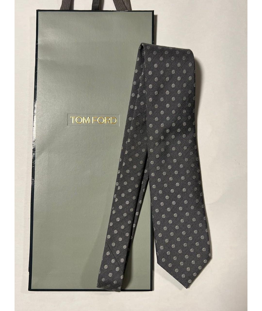 TOM FORD Серый галстук, фото 5