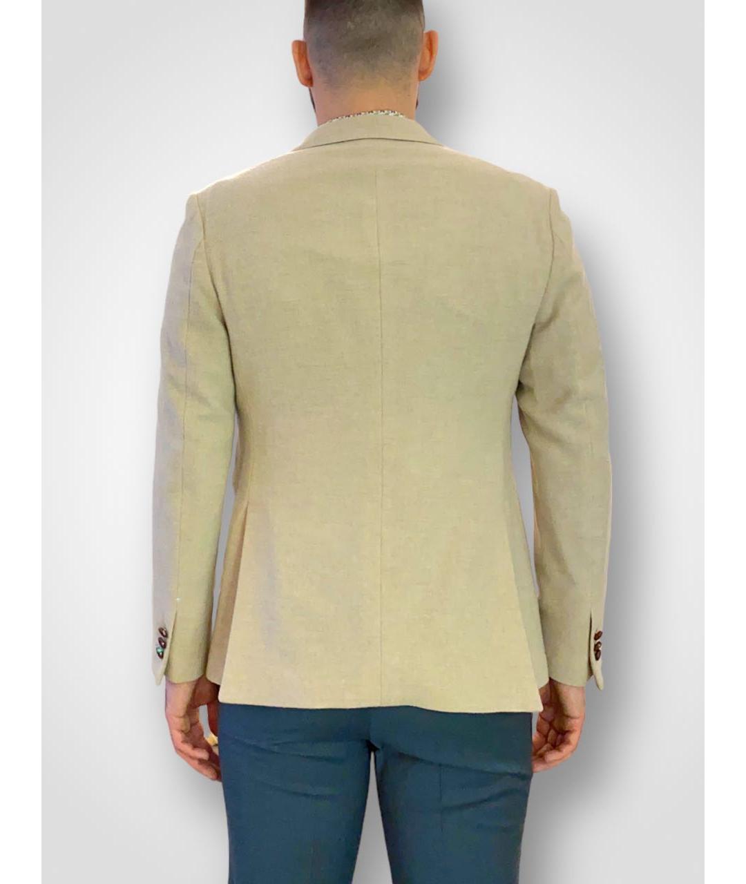 ETRO Бежевый шерстяной пиджак, фото 3
