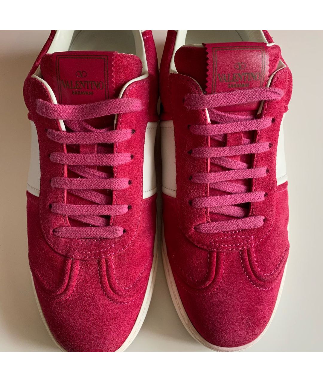 VALENTINO Розовые замшевые кроссовки, фото 2