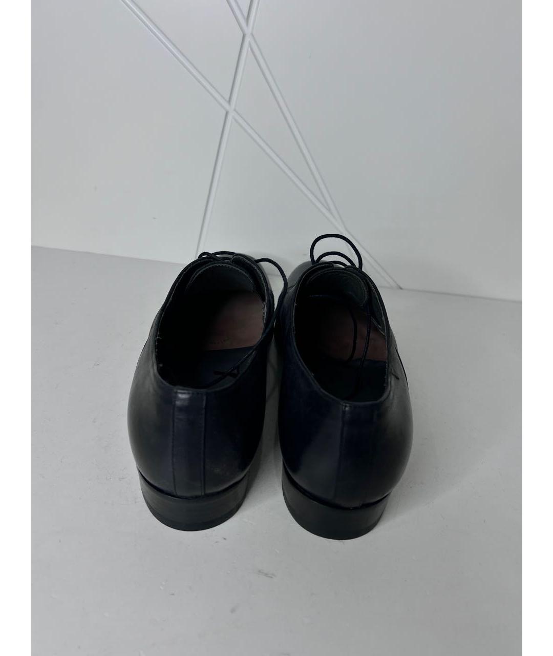 LANVIN Черные кожаные туфли, фото 5