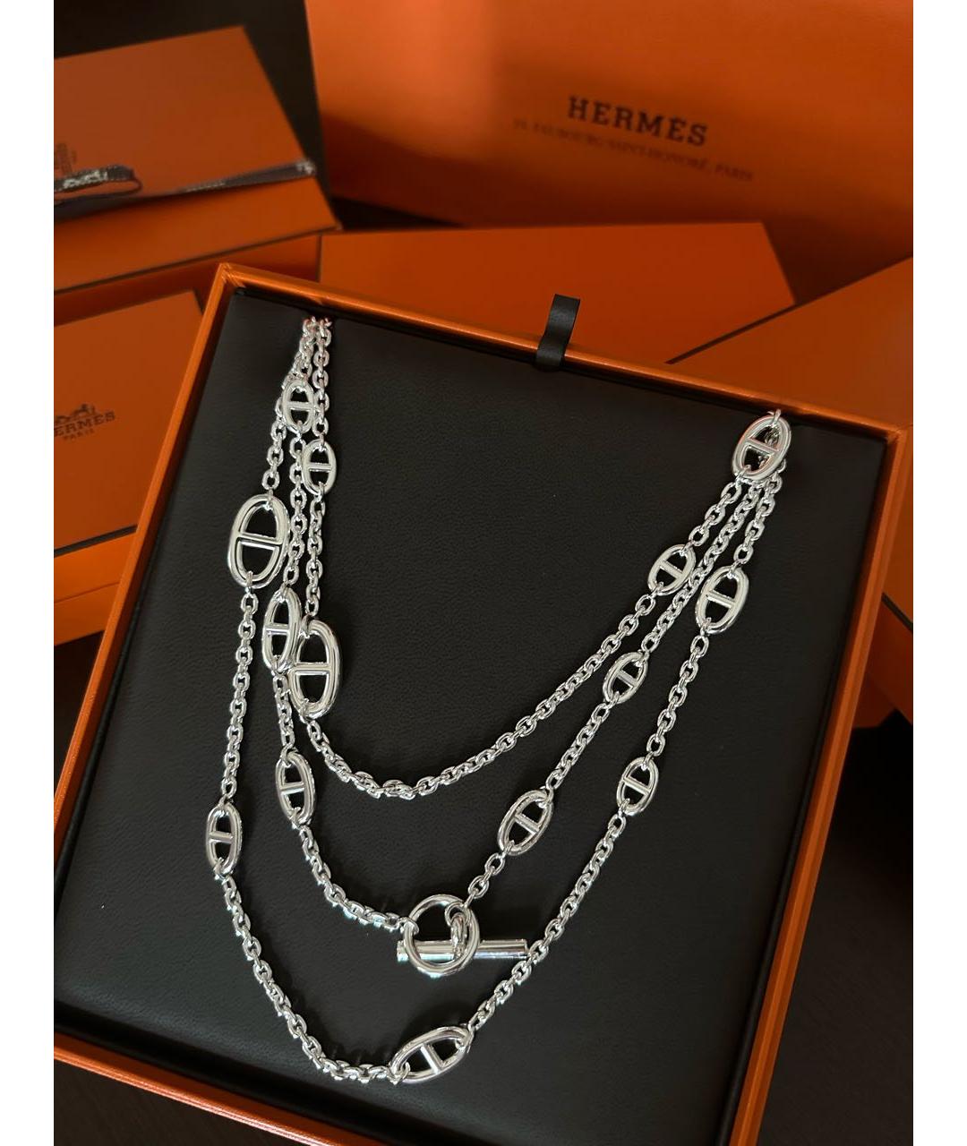 HERMES Серебряная серебряная цепочка, фото 2