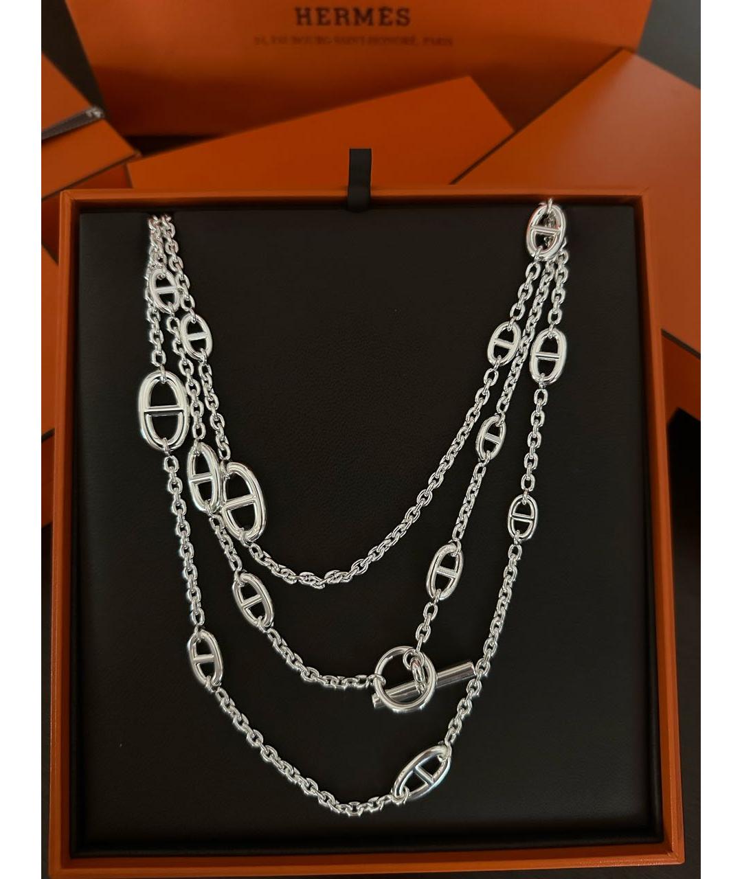 HERMES Серебряная серебряная цепочка, фото 3