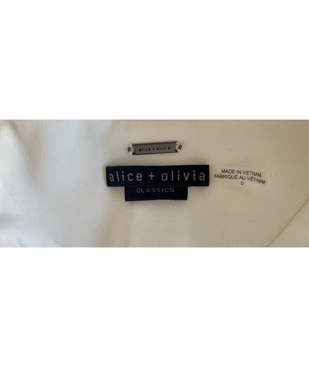 ALICE+OLIVIA Белый полиэстеровый жакет/пиджак, фото 3