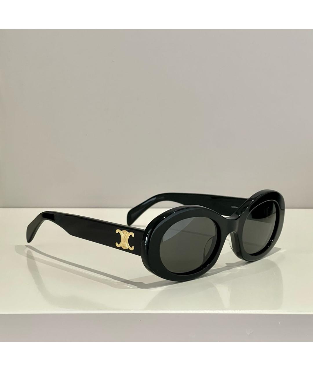 CELINE Черные пластиковые солнцезащитные очки, фото 9
