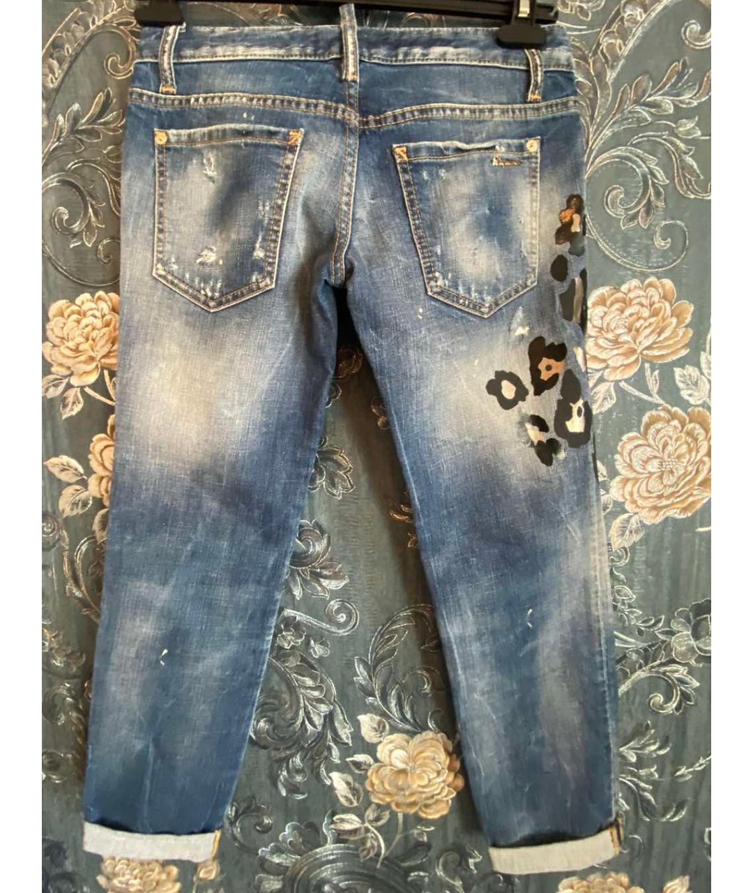 DSQUARED2 Мульти хлопко-эластановые джинсы слим, фото 2