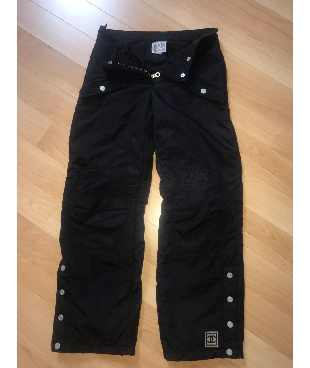 CHANEL PRE-OWNED Черные прямые брюки, фото 6