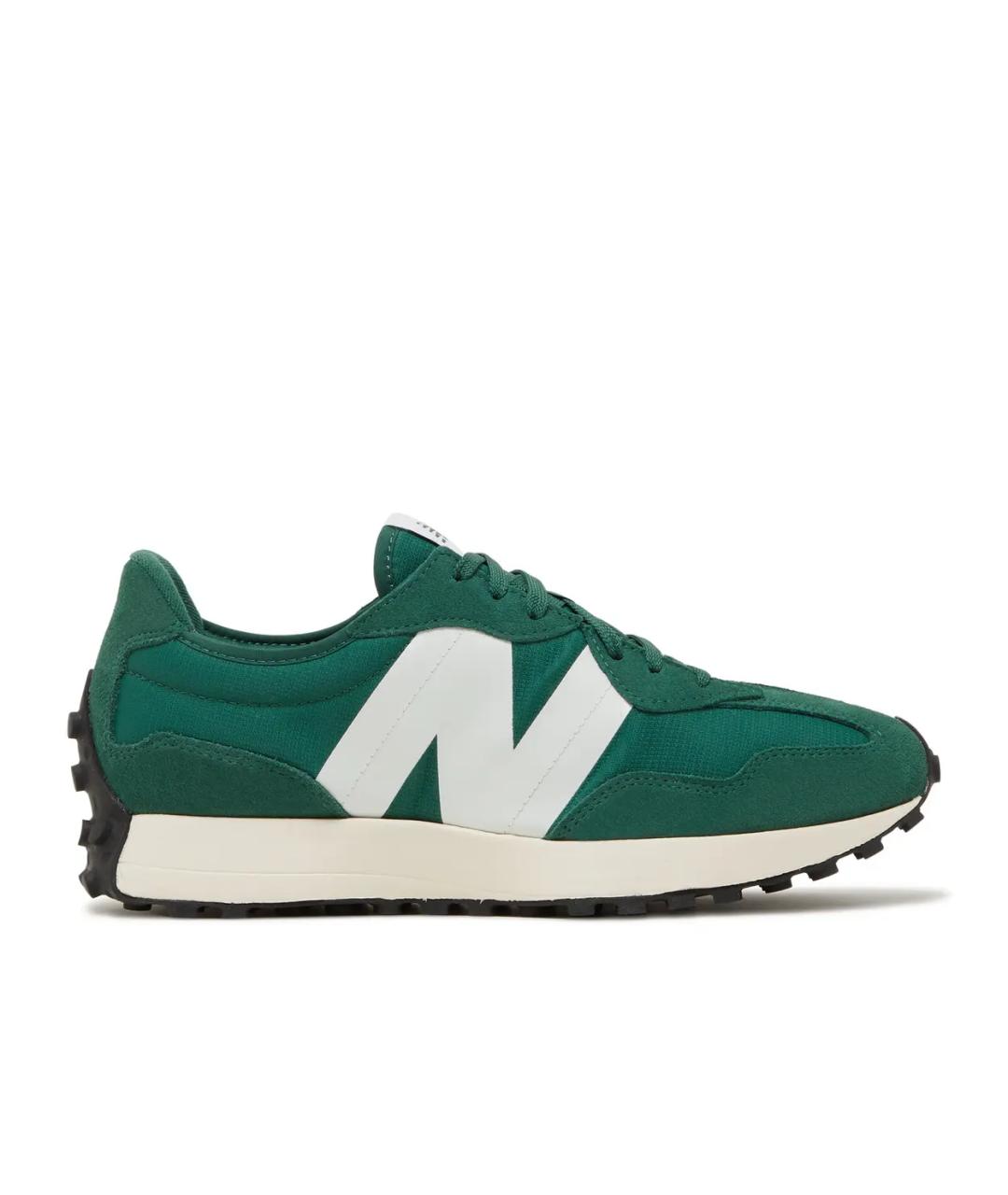 NEW BALANCE Зеленые замшевые низкие кроссовки / кеды, фото 1