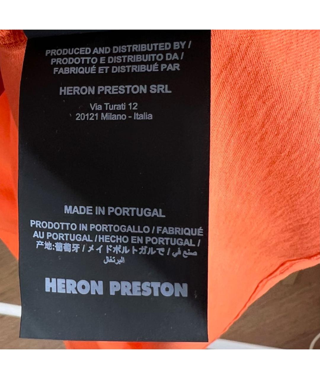 HERON PRESTON Оранжевая хлопковая футболка, фото 6