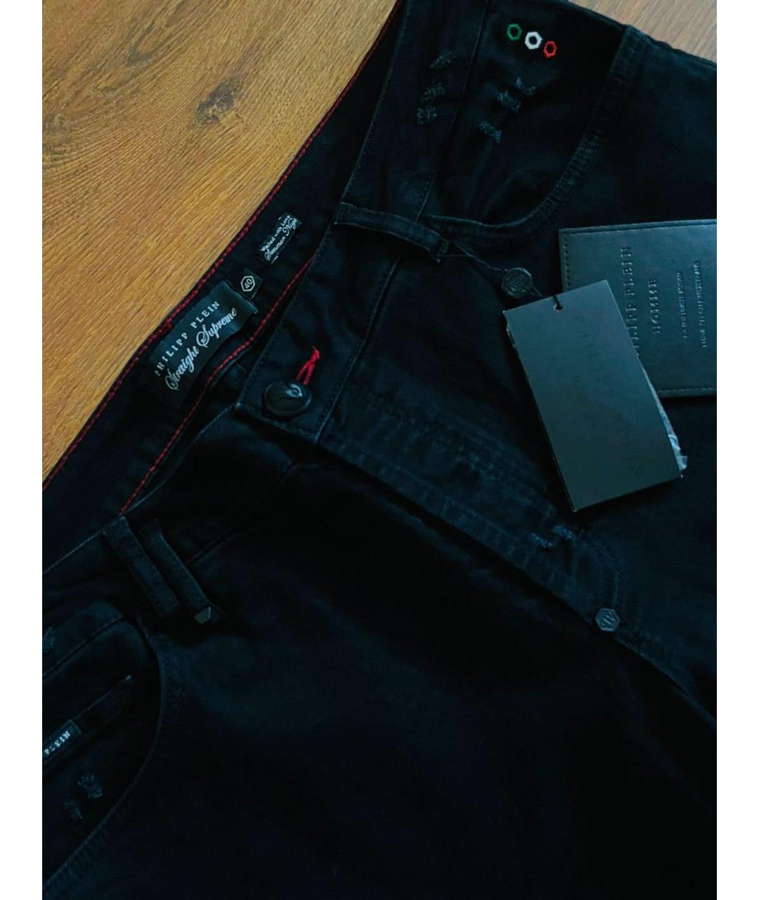 PHILIPP PLEIN Черные хлопковые джинсы, фото 7