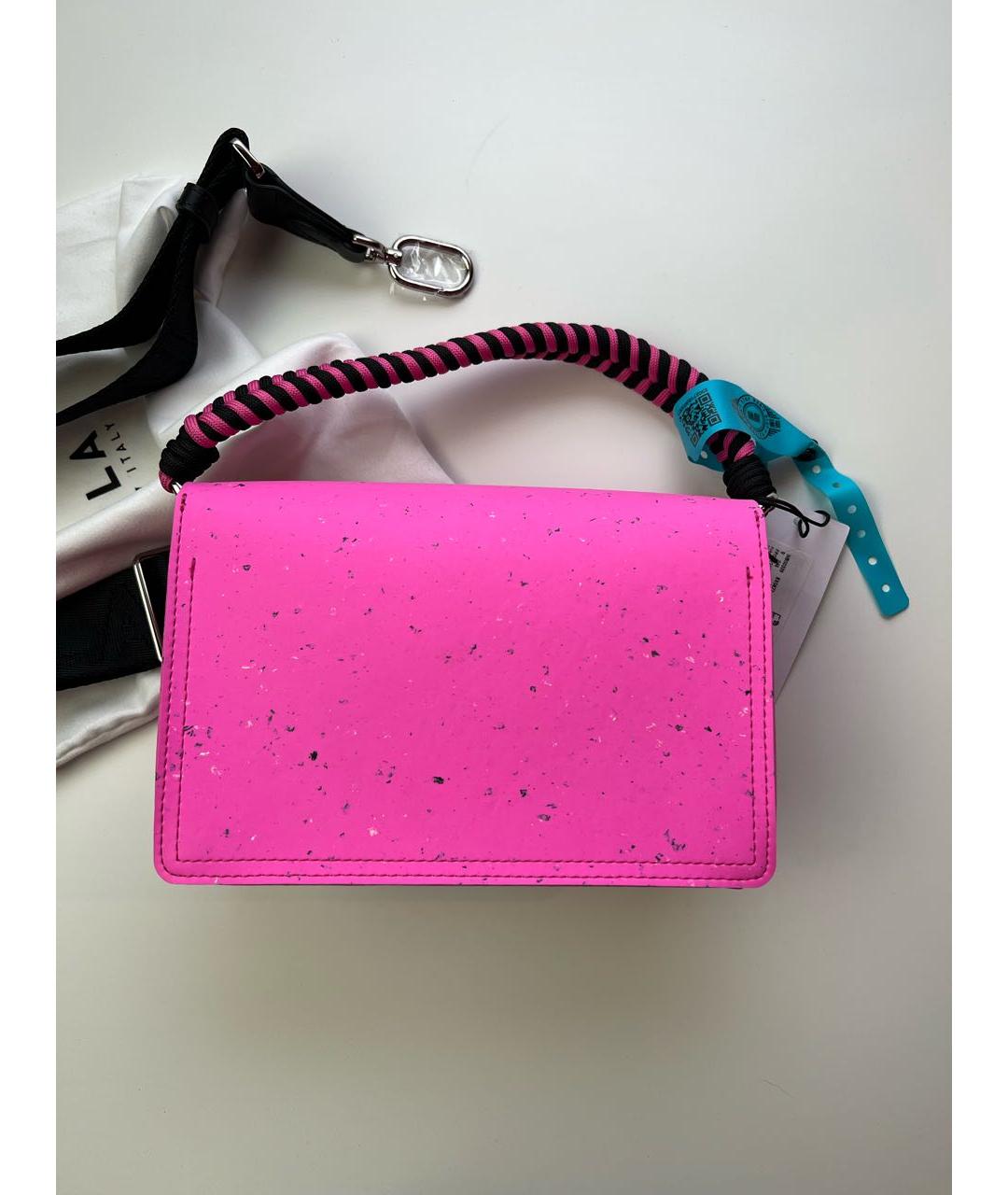 FURLA Розовая синтетическая сумка через плечо, фото 6
