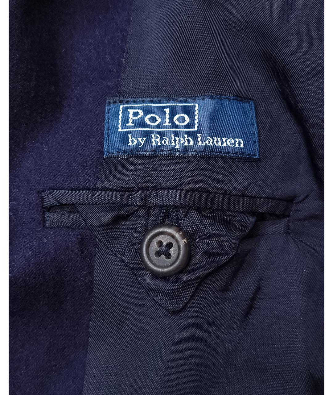 POLO RALPH LAUREN Темно-синий шерстяной жакет / жилет, фото 5