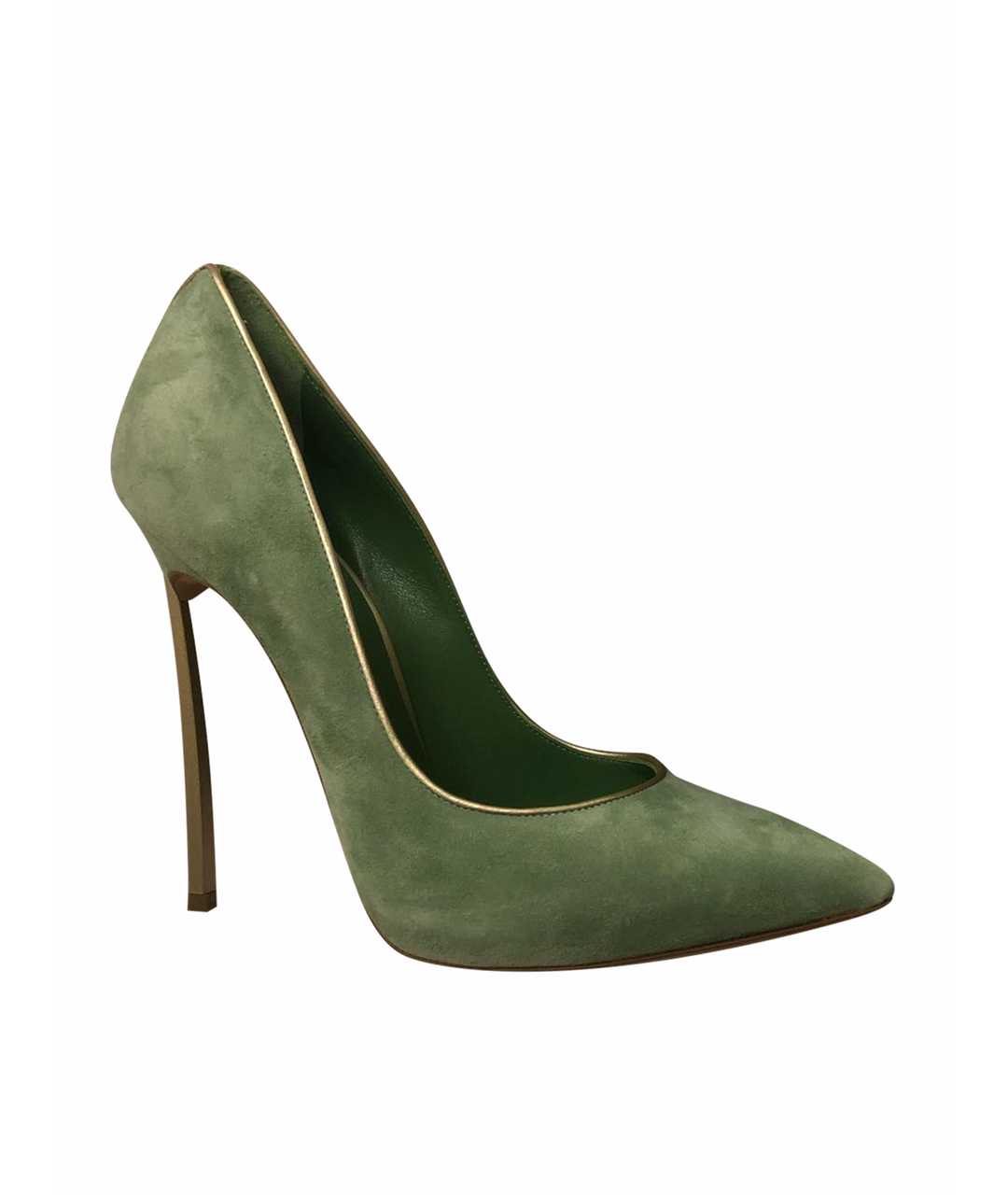 CASADEI Зеленые замшевые туфли, фото 1