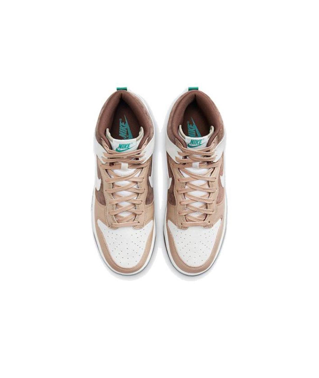 NIKE Коричневые кожаные кроссовки, фото 3