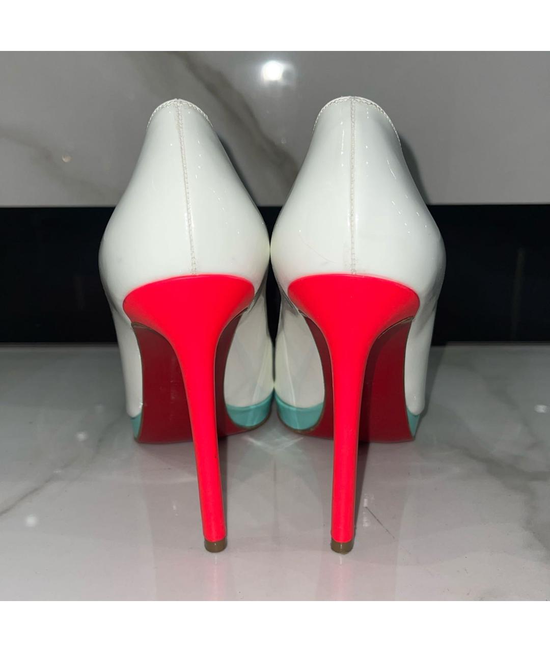 CHRISTIAN LOUBOUTIN Белые кожаные туфли, фото 2