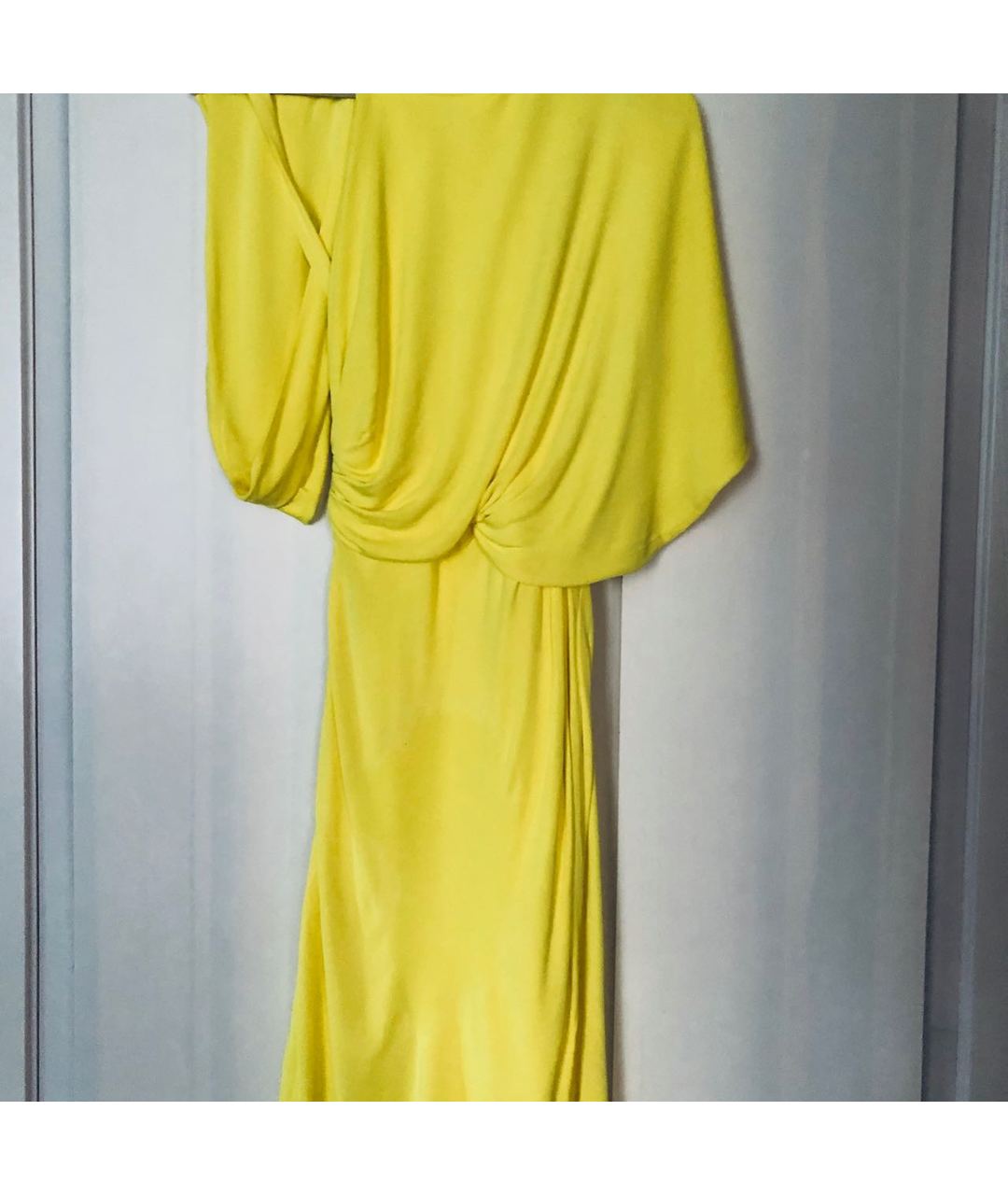 VERSACE COLLECTION Желтое шелковое коктейльное платье, фото 8