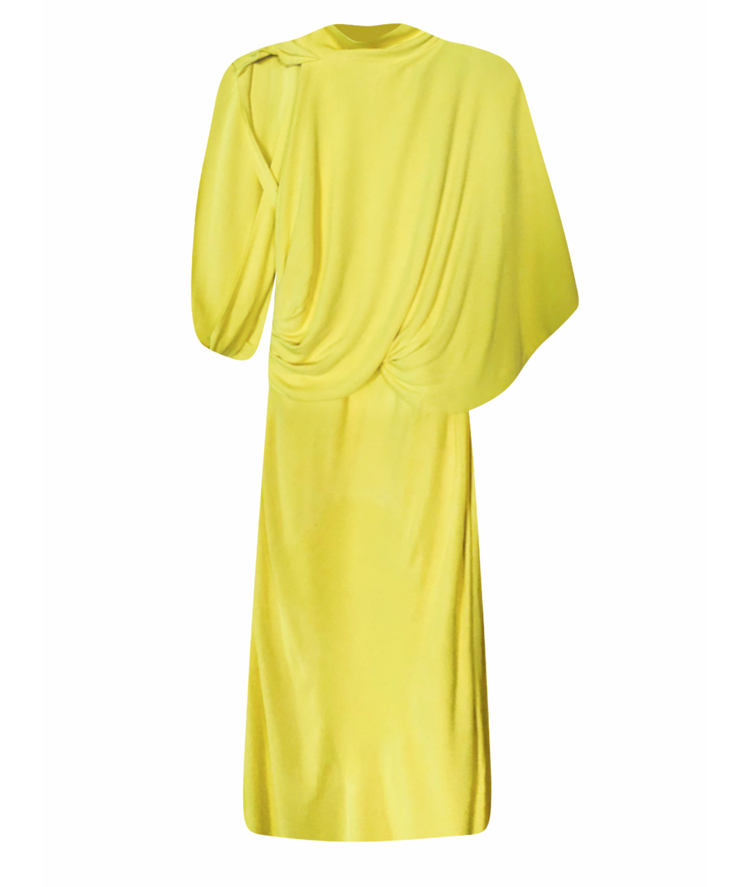VERSACE COLLECTION Желтое шелковое коктейльное платье, фото 1