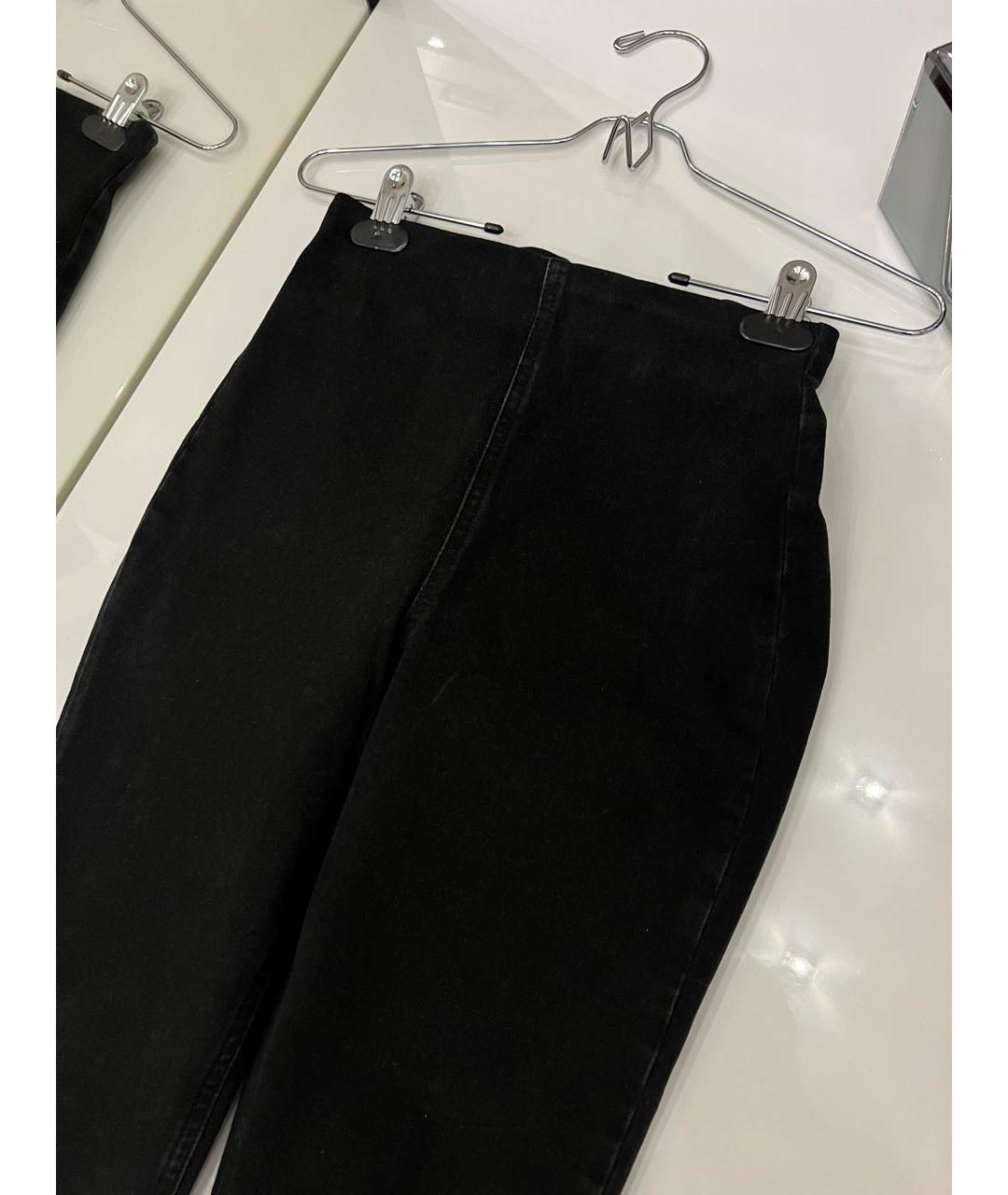 RAG&BONE Черные хлопко-эластановые брюки узкие, фото 3