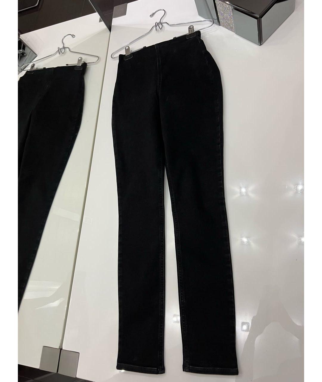 RAG&BONE Черные хлопко-эластановые брюки узкие, фото 9
