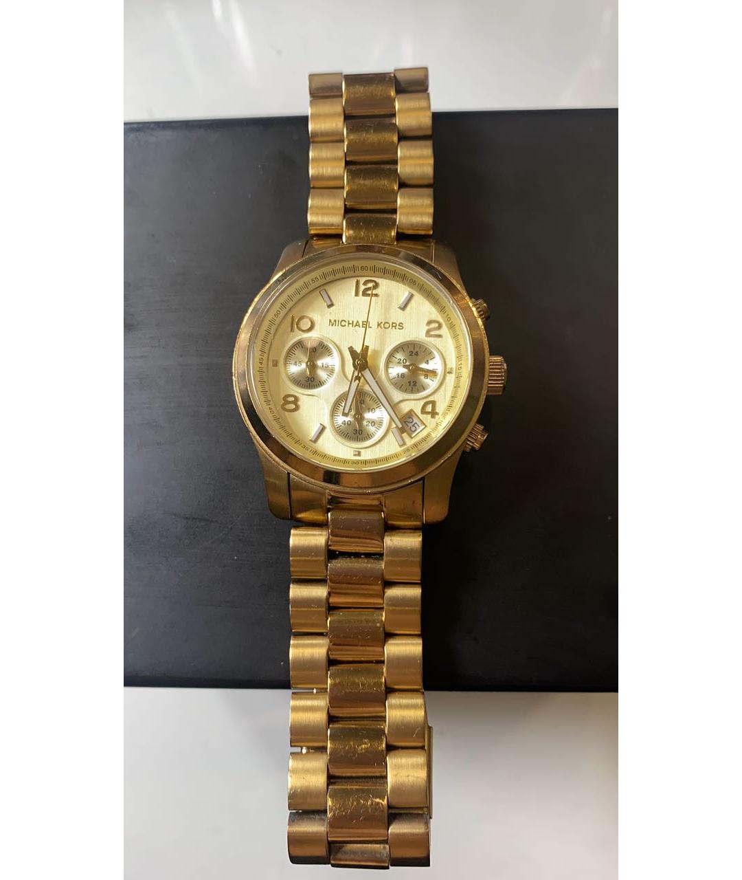 MICHAEL KORS Золотые позолоченные часы, фото 3