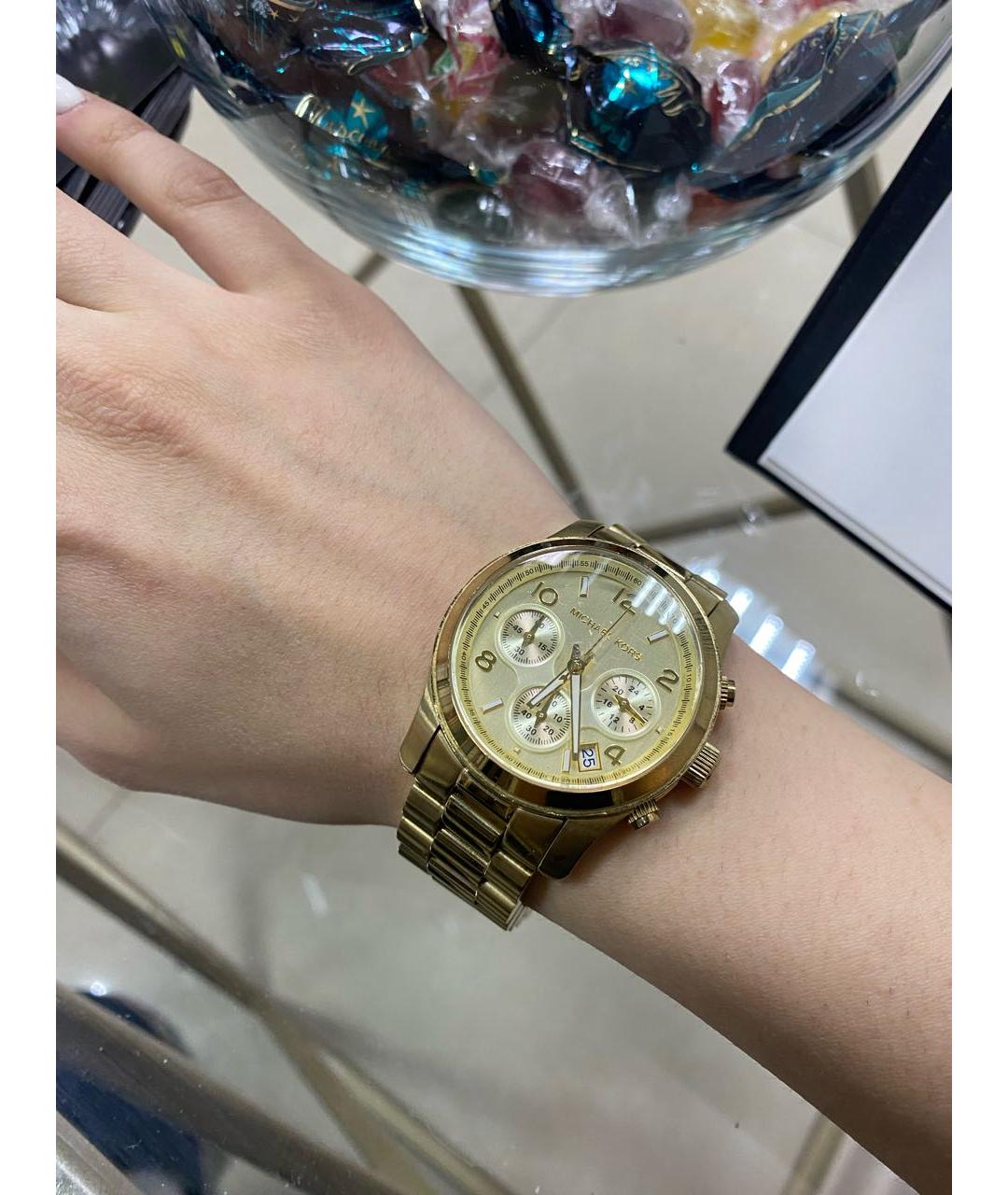 MICHAEL KORS Золотые позолоченные часы, фото 4