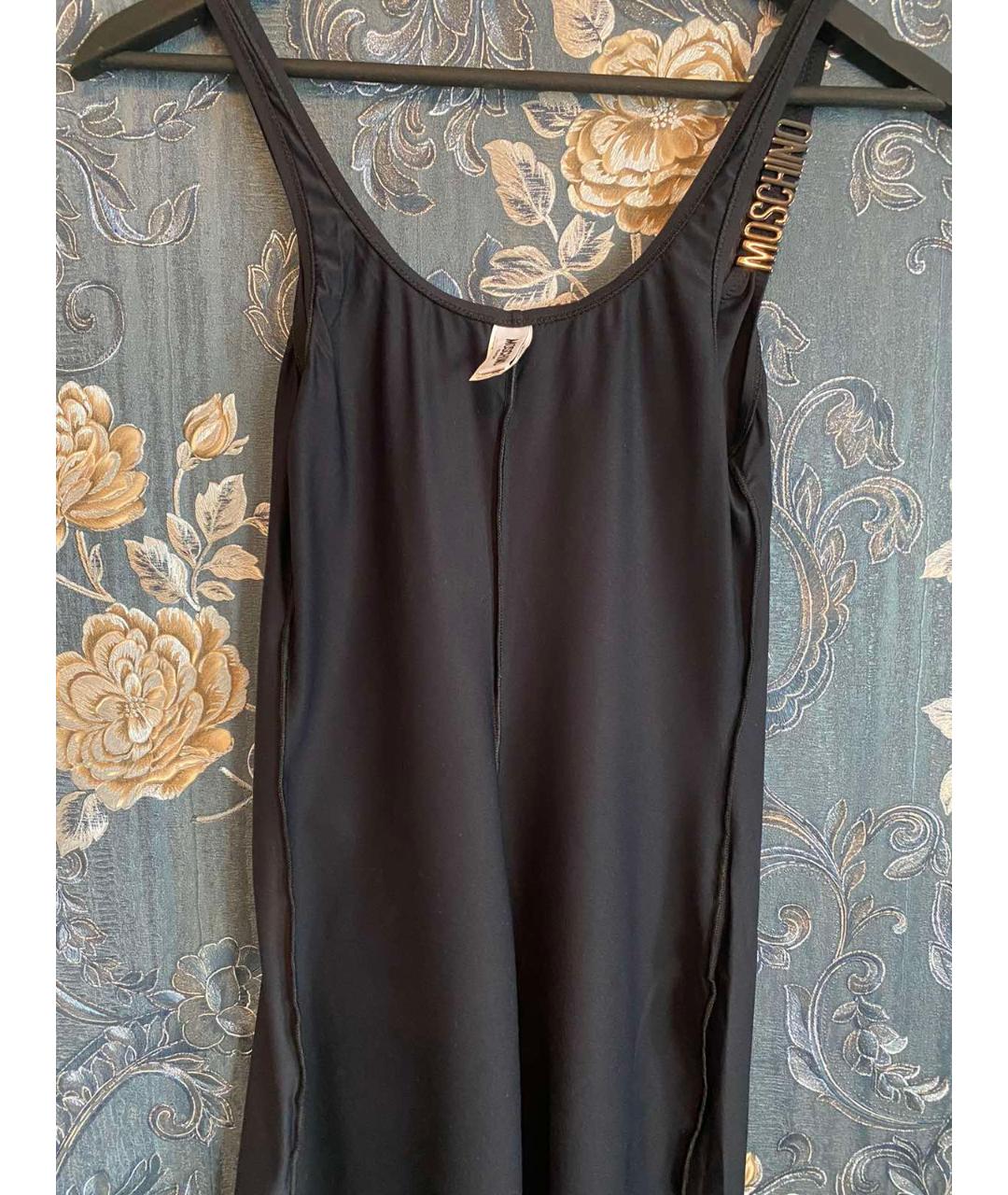 MOSCHINO Черное полиамидовое повседневное платье, фото 2