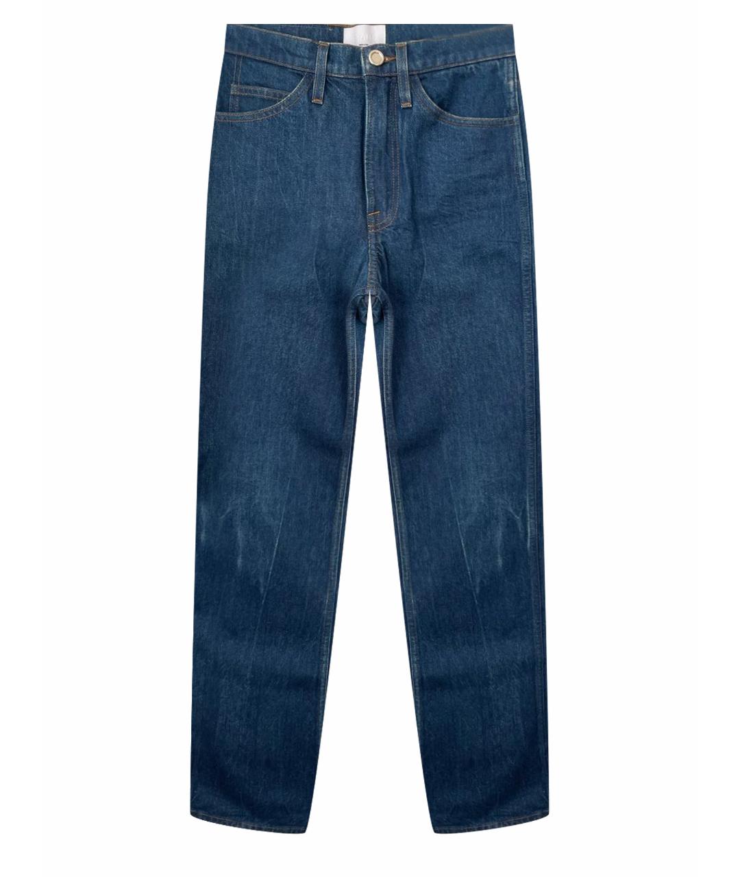 FRAME Синие хлопковые прямые джинсы, фото 1