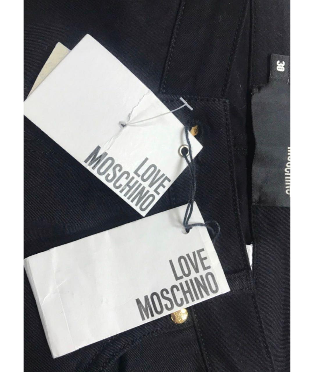 MOSCHINO Черные хлопко-эластановые прямые джинсы, фото 6