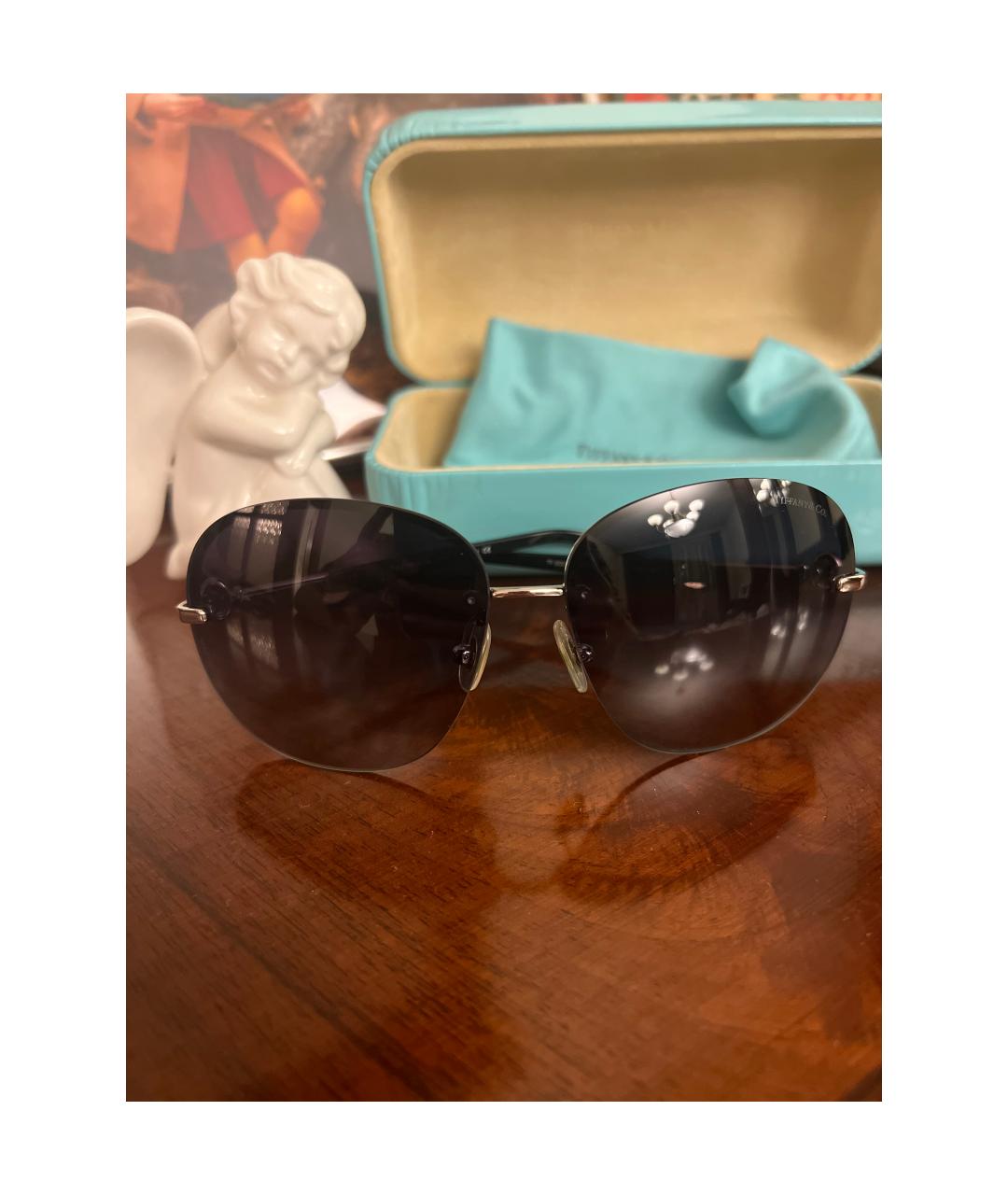 TIFFANY&CO Черные пластиковые солнцезащитные очки, фото 6